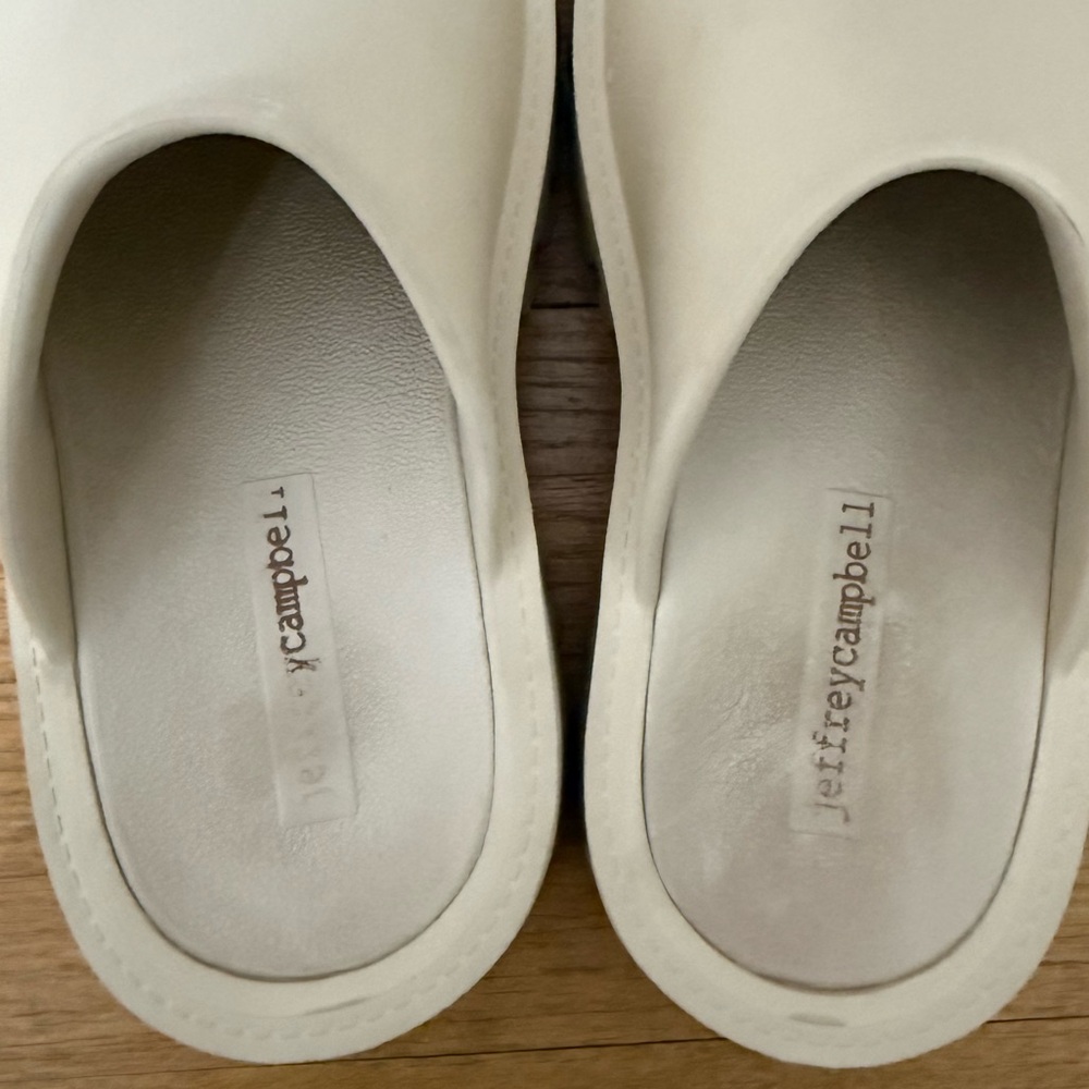 Jeffrey Campbell Cream Lug Sole Platform Mules - Picture 5 of 8